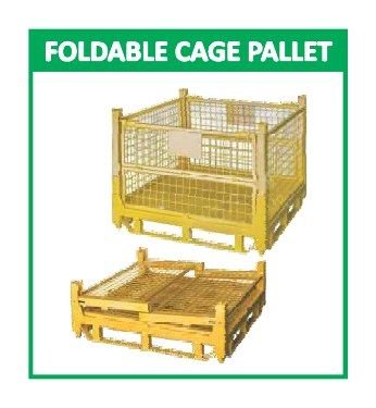 Foldable cage pallet